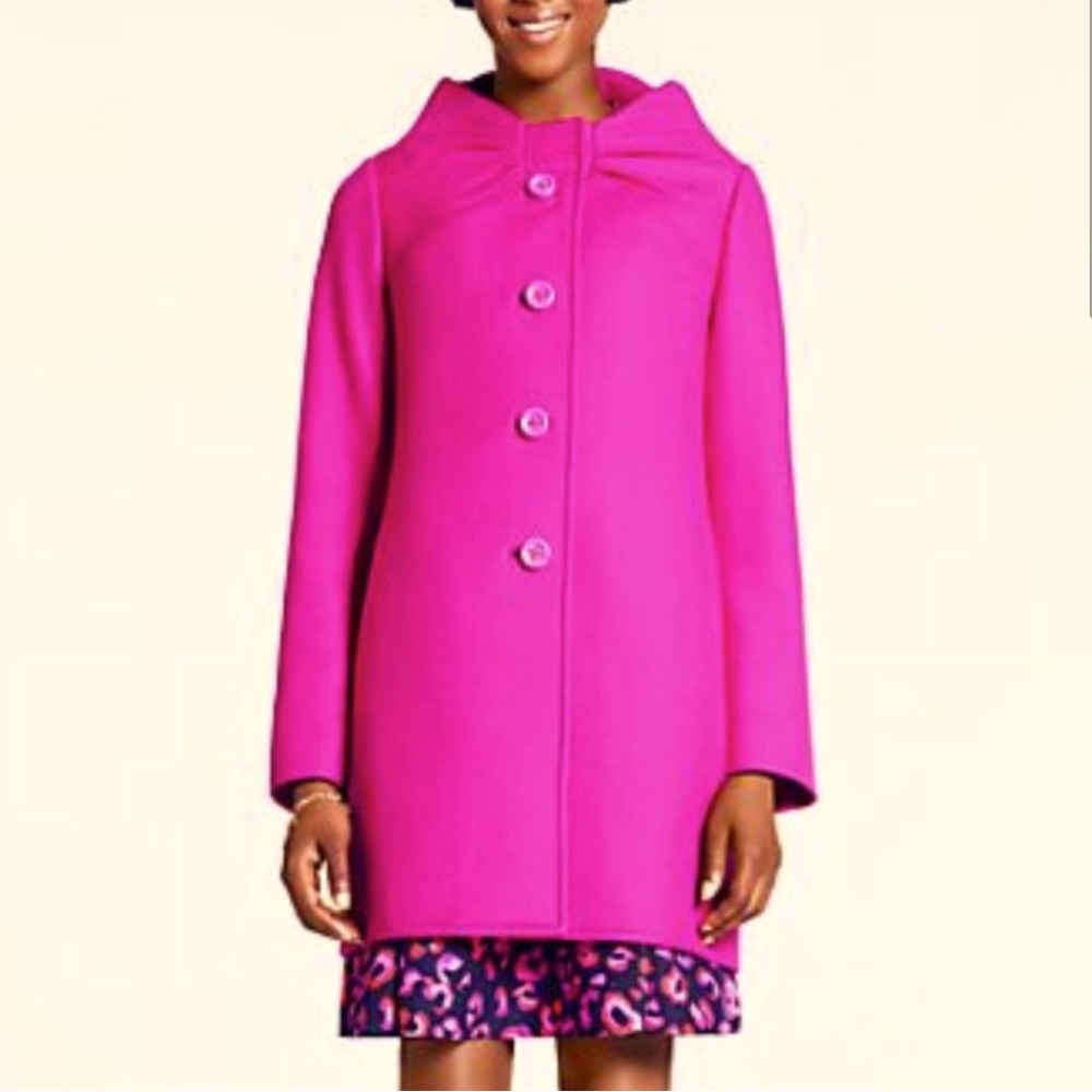 Kate Spade Etta wool coat - vivid snapdragon- size 2